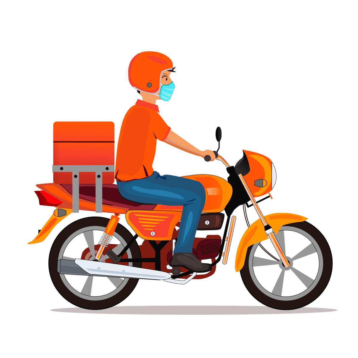 Livreur KAL sur un scooter